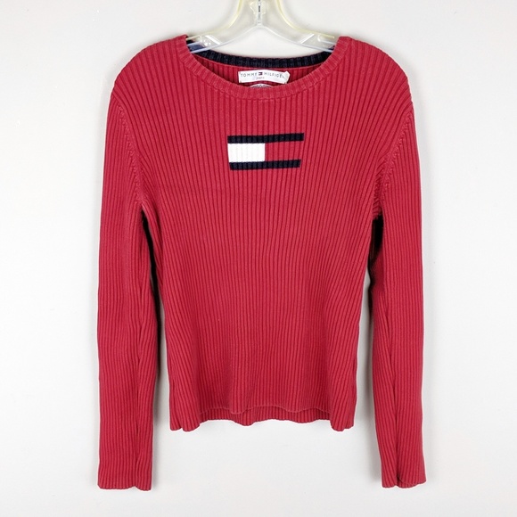 Tommy Hilfiger | Red Knit Flag Sweater - E86 - Picture 1 of 5